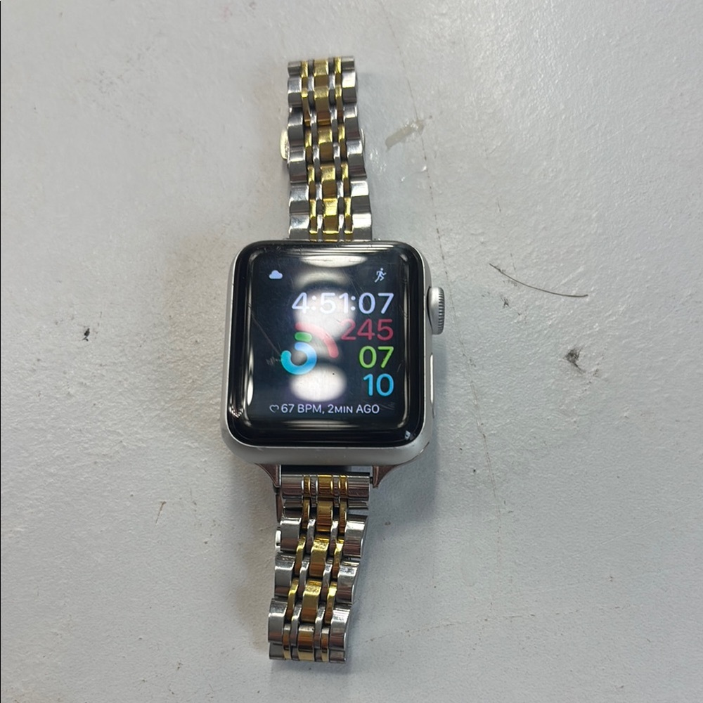 silver apple watch